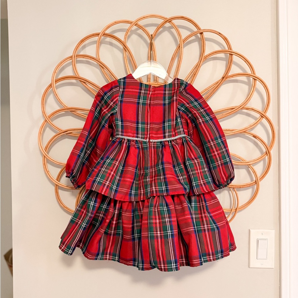 Pippa & Julie Red Plaid Kids Dress